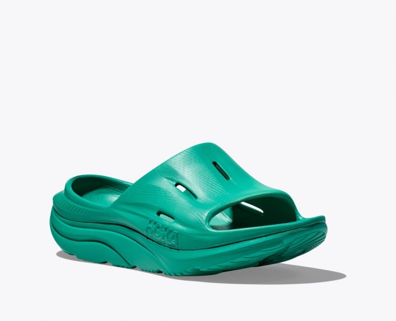 Dark Turquoise HOKA Ora Recovery 3 Women's Slide | 462135ZJF