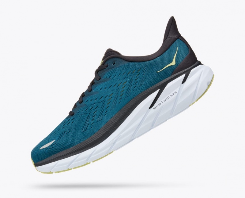 Dark Turquoise / Black HOKA Clifton 8 Men's Running Shoes | 691705ICD