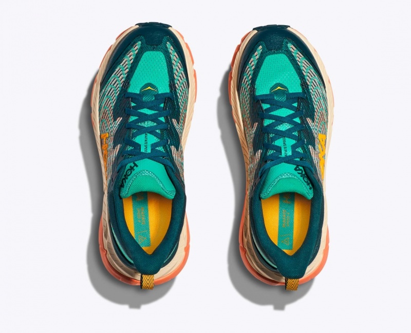 Dark Turquoise / Orange HOKA Mafate Speed 4 Women's Trail Running Shoes | 876350AJN