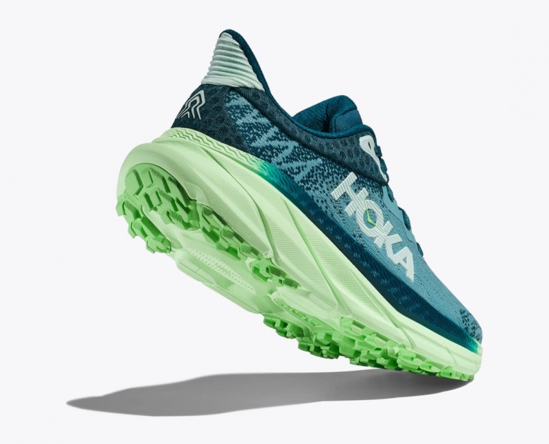 Green HOKA Challenger 7 Women's Trail Running Shoes | 713682QWN