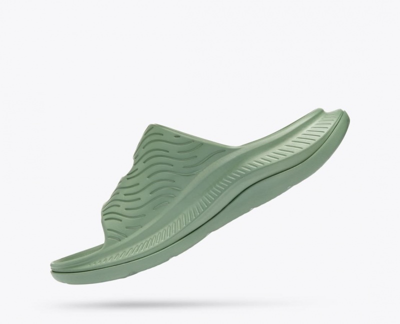 Green HOKA Ora Luxe Men's Slide | 470962CAB