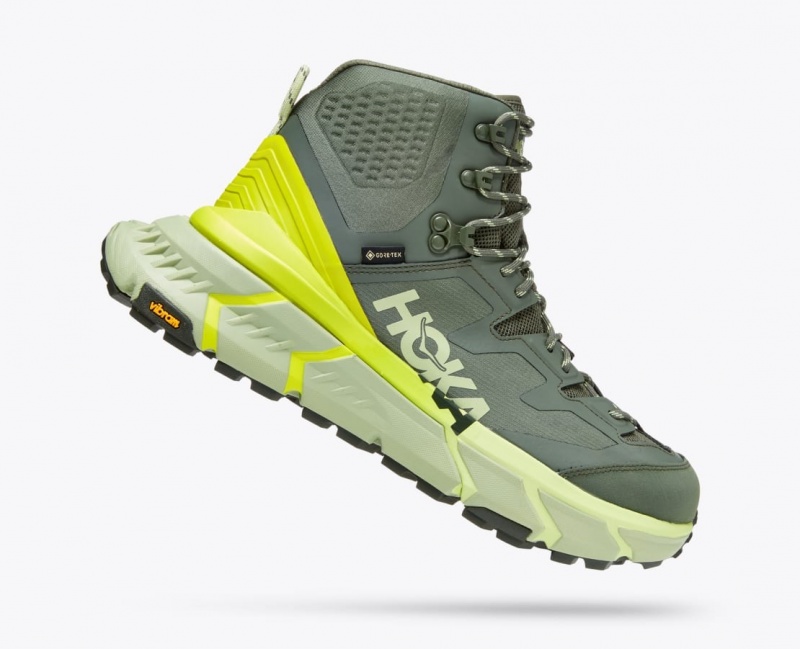 Green HOKA TenNine Hike GTX Men's Hiking Boots | 813564KZA