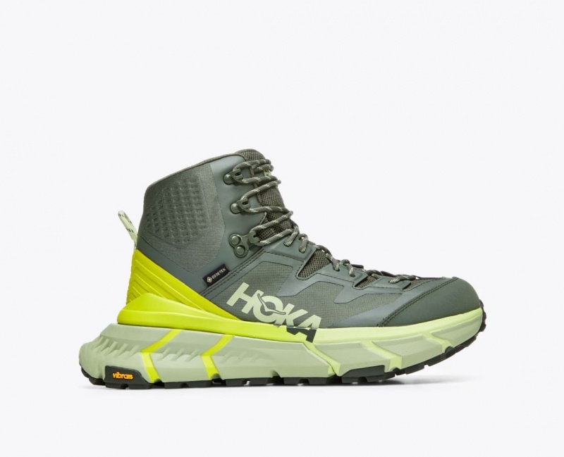 Green HOKA TenNine Hike GTX Men\'s Hiking Boots | 813564KZA