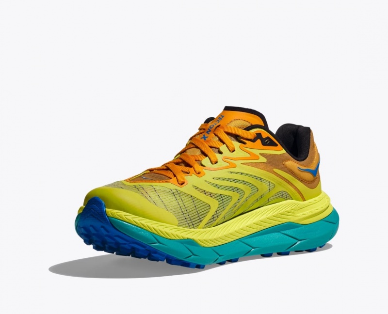 Green / Orange HOKA Tecton X 2 Men's Trail Running Shoes | 380927ZEN