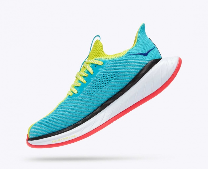 Green / Turquoise HOKA Carbon X 3 Women's Running Shoes | 987504INJ