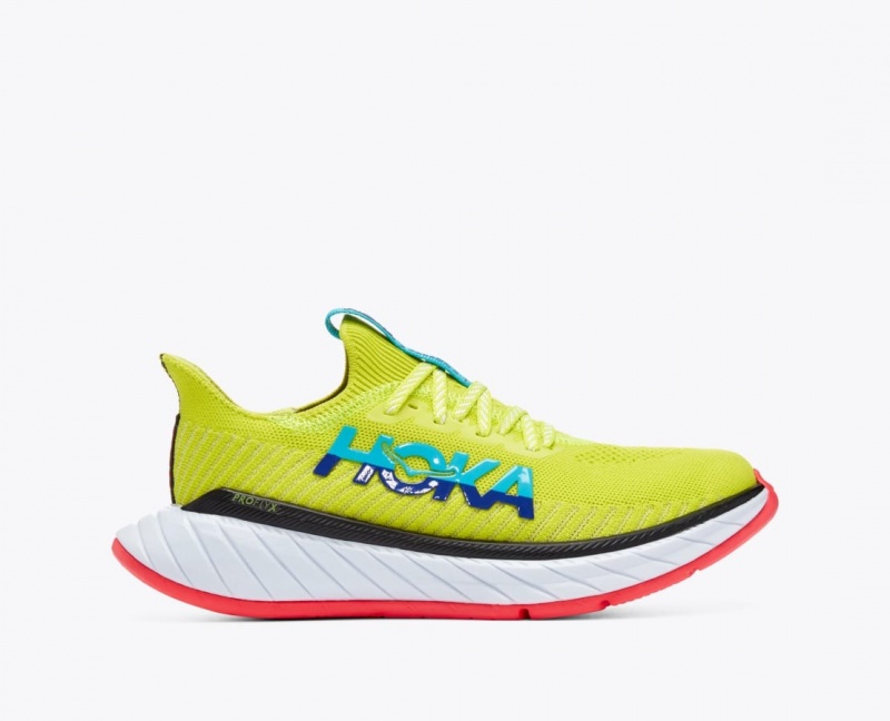 Green / Turquoise HOKA Carbon X 3 Women\'s Running Shoes | 987504INJ