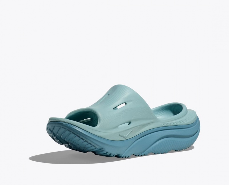 Grey Blue HOKA Ora Recovery 3 Women's Slide | 327614CFG