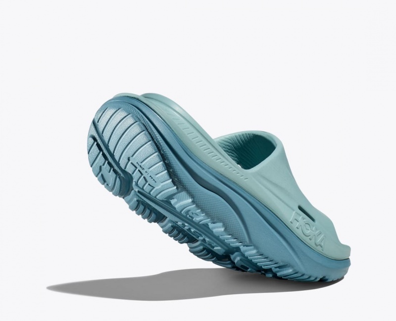 Grey Blue HOKA Ora Recovery 3 Women's Slide | 327614CFG