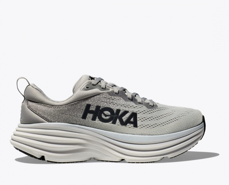 Grey HOKA Bondi 8 Men\'s Running Shoes | 261980FTN