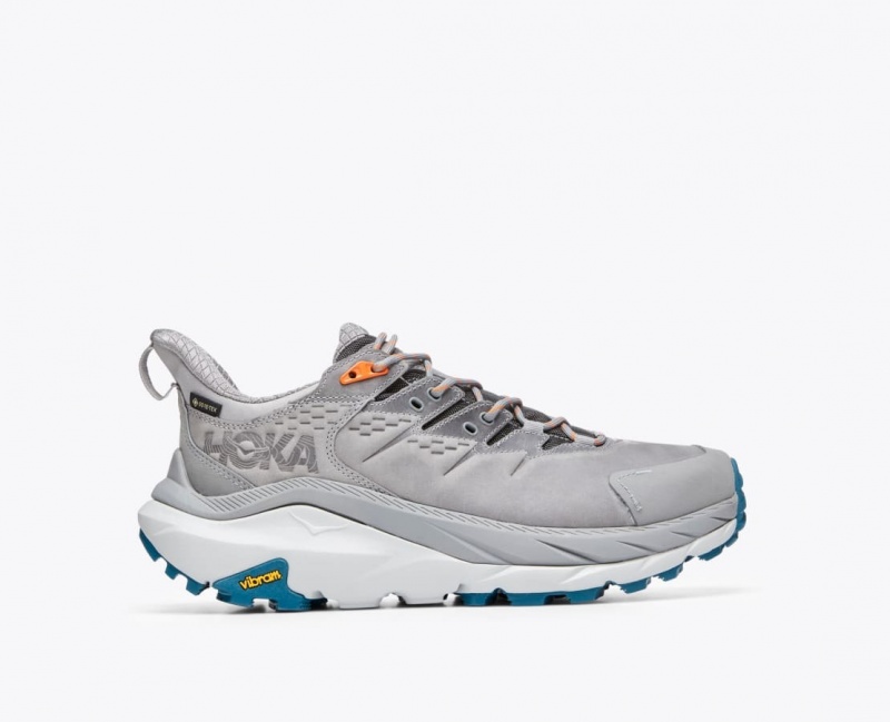 Grey HOKA Kaha 2 Low GTX Men\'s Hiking Shoes | 431687MDQ