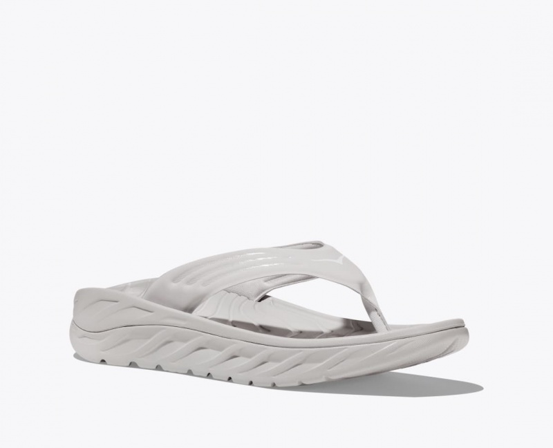 Grey HOKA ORA Recovery Men's Flip Flops | 097132YFA