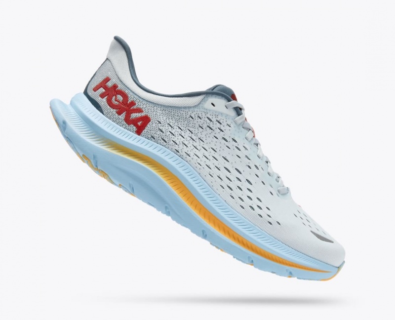 Grey / Light Blue HOKA Kawana Men's Sneakers | 064297UEL