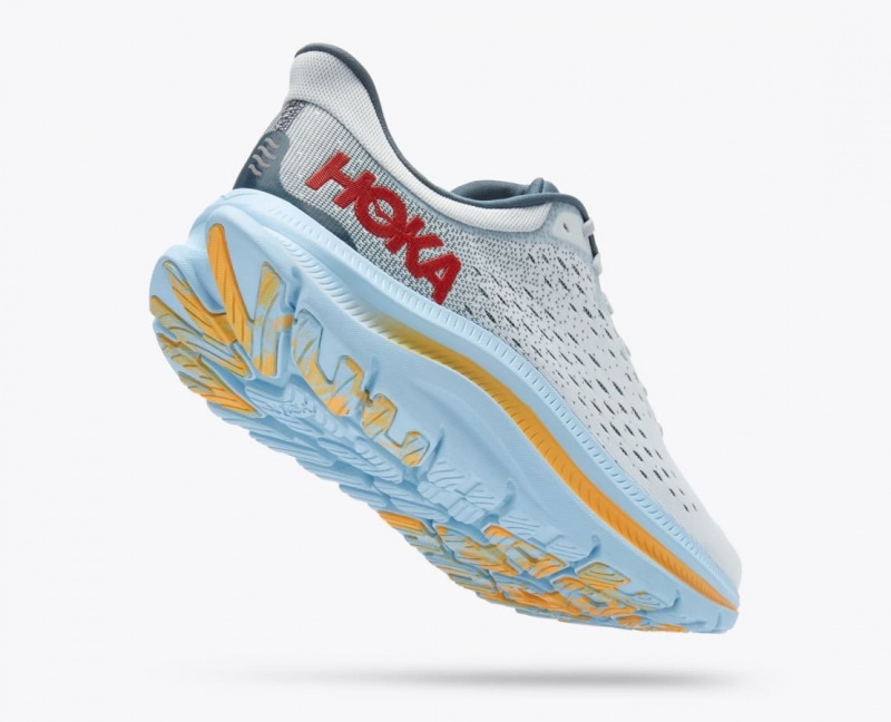 Grey / Light Blue HOKA Kawana Men's Sneakers | 064297UEL