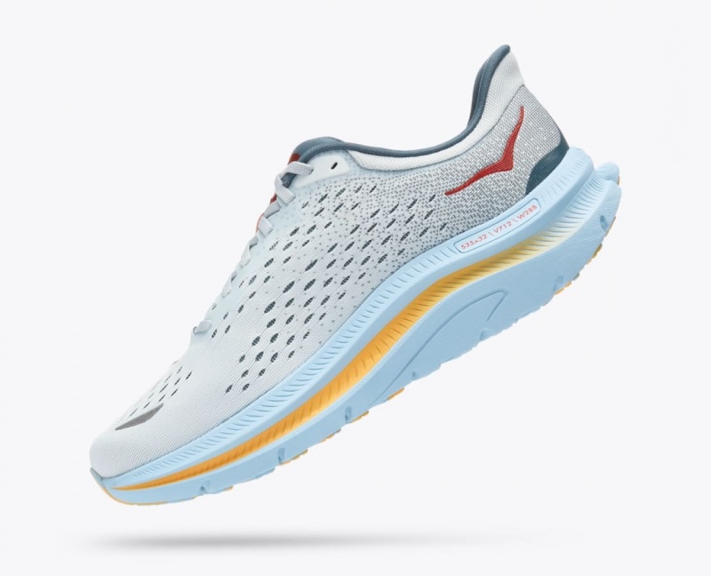 Grey / Light Blue HOKA Kawana Men's Sneakers | 064297UEL