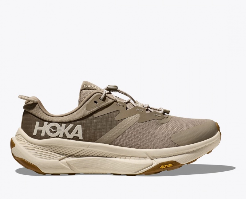 Khaki HOKA Transport Men\'s Walking Shoes | 539418JER