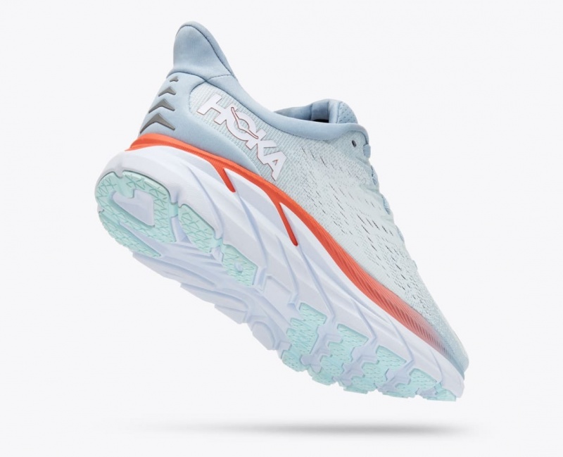 Light Blue HOKA Clifton 8 Women's Running Shoes | 720643IGT