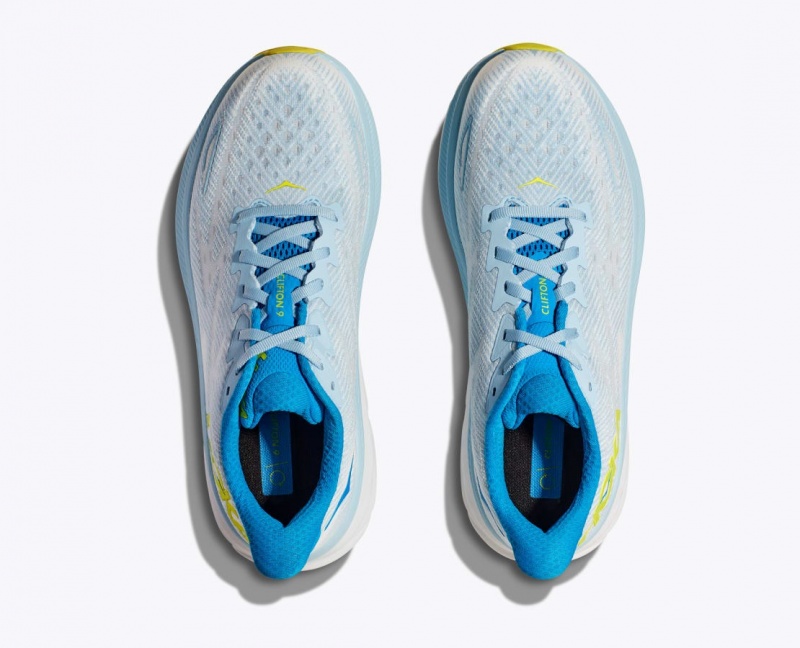 Light Blue HOKA Clifton 9 Men's Running Shoes | 952641VDK