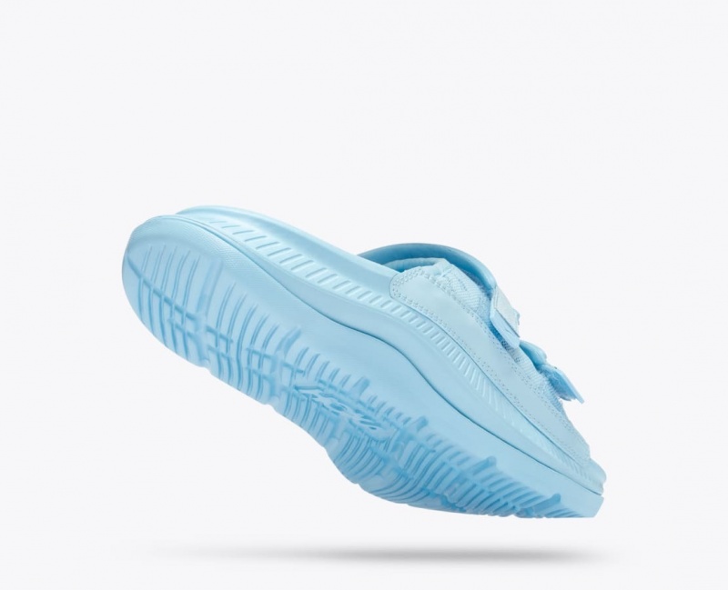 Light Blue HOKA Ora Luxe Men's Slide | 291387TQE