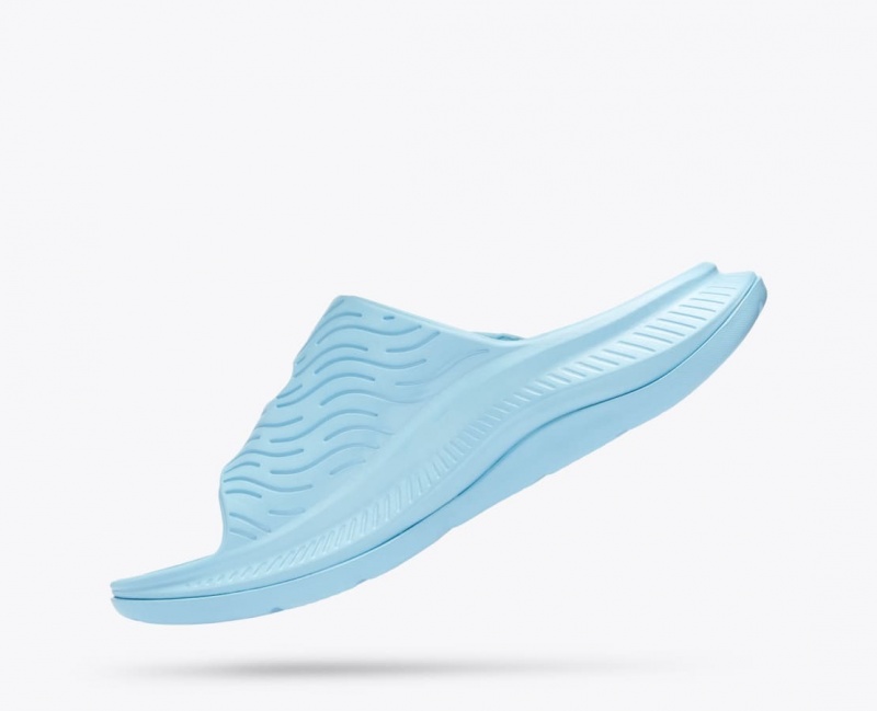 Light Blue HOKA Ora Luxe Men's Slide | 291387TQE