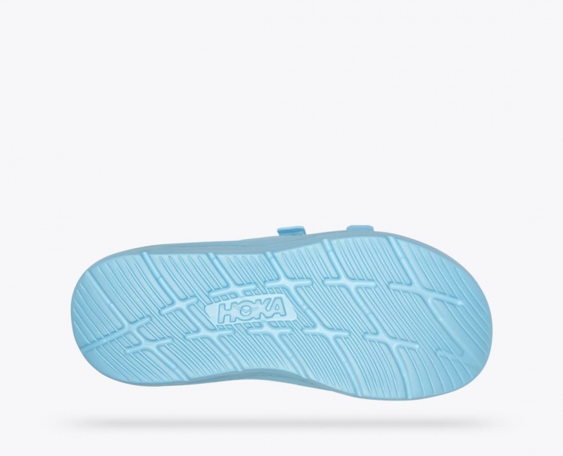 Light Blue HOKA Ora Luxe Men's Slide | 291387TQE