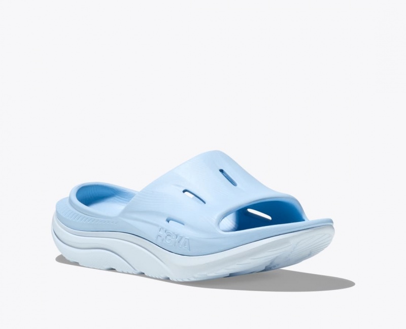 Light Blue HOKA Ora Recovery 3 Women's Slide | 065378HGP