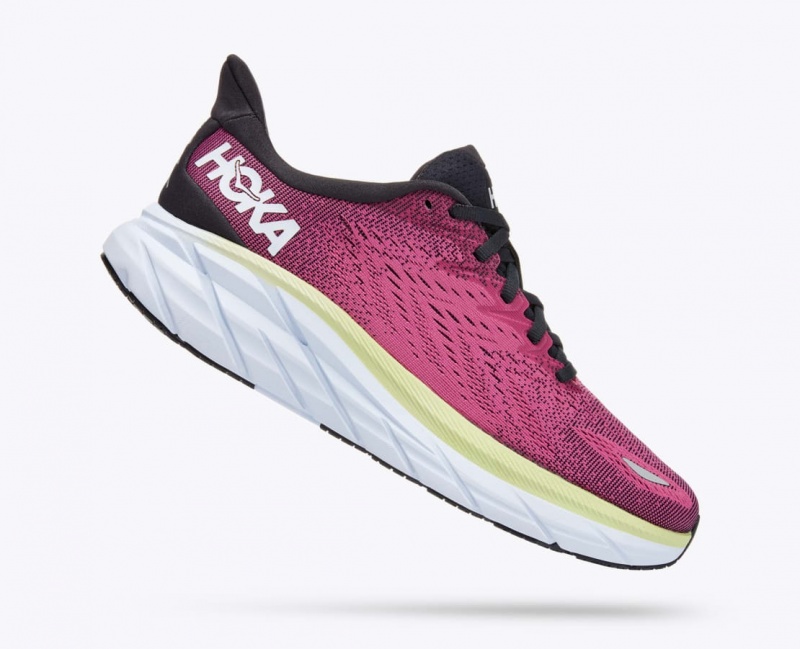 Light Burgundy HOKA Clifton 8 Women's Running Shoes | 391627VTG