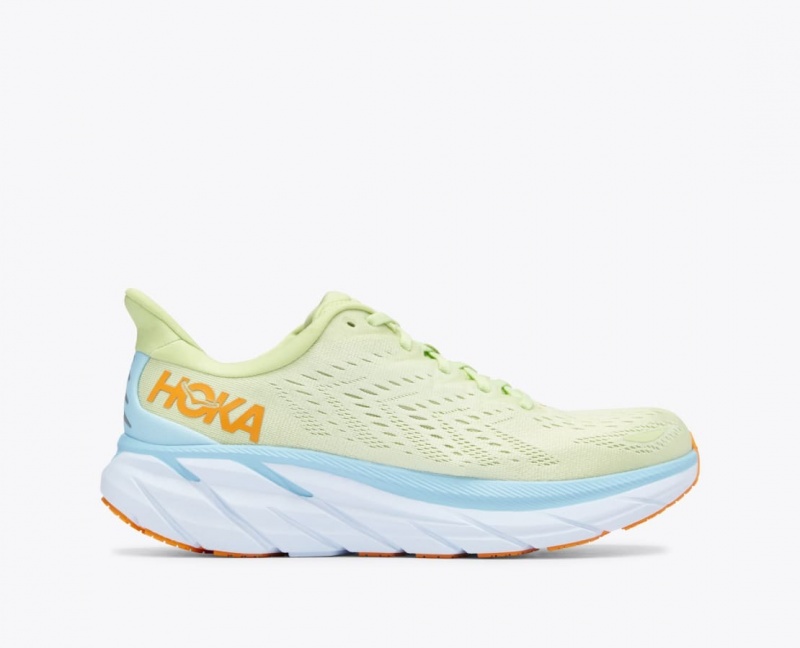 Light Green HOKA Clifton 8 Men\'s Running Shoes | 894735TXF