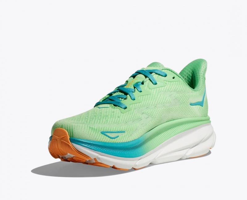 Light Green HOKA Clifton 9 Men's Running Shoes | 498563ERM