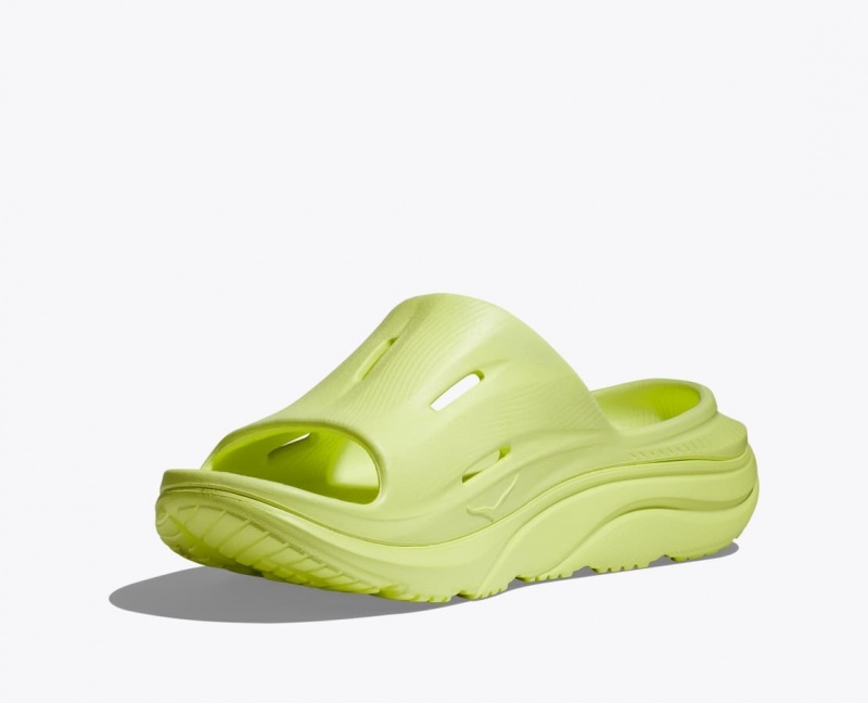 Light Green HOKA Ora Recovery 3 Men's Slide | 529681ALP