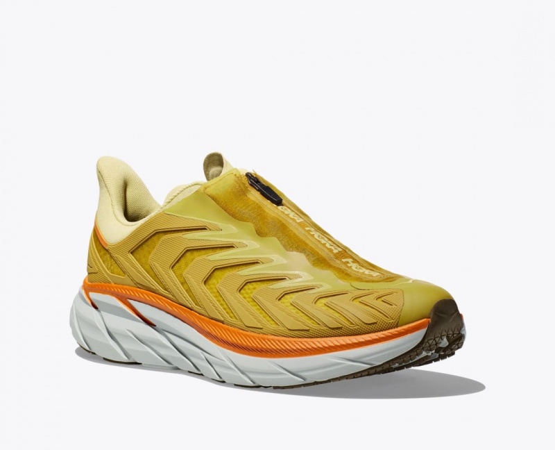 Light Green / Yellow HOKA Project Clifton Women's Sneakers | 401658WKR