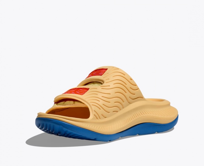 Light Orange HOKA Ora Luxe Men's Slide | 528940SCA