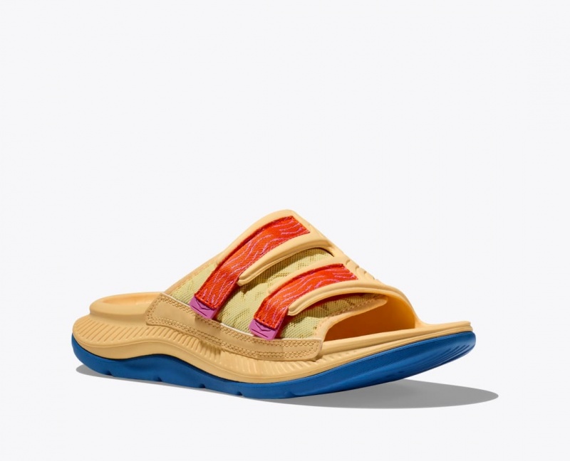 Light Orange HOKA Ora Luxe Men's Slide | 528940SCA