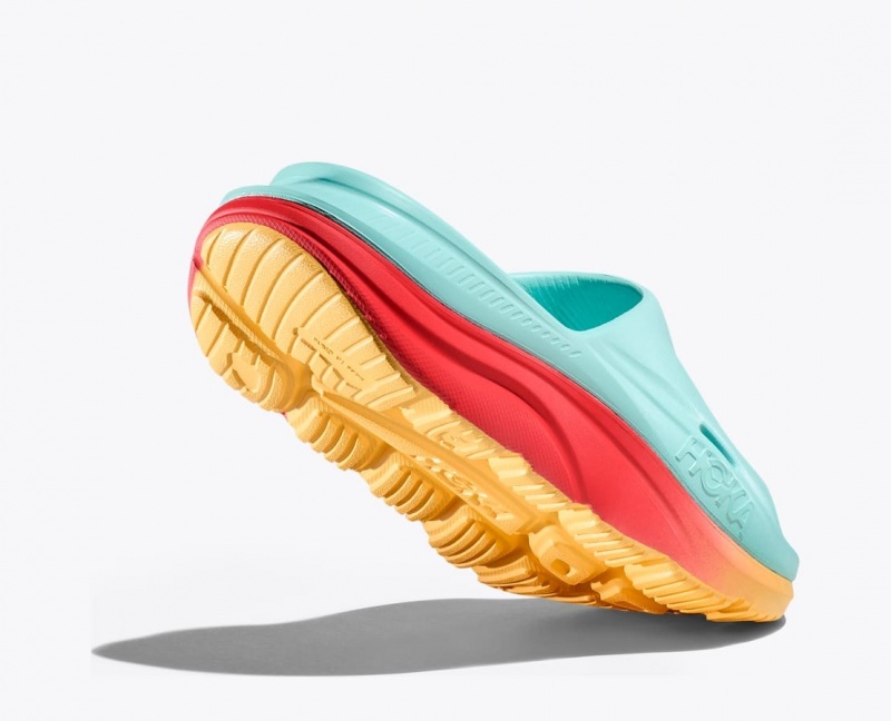 Light Turquoise / Orange HOKA Ora Recovery 3 Women's Slide | 763290IXL