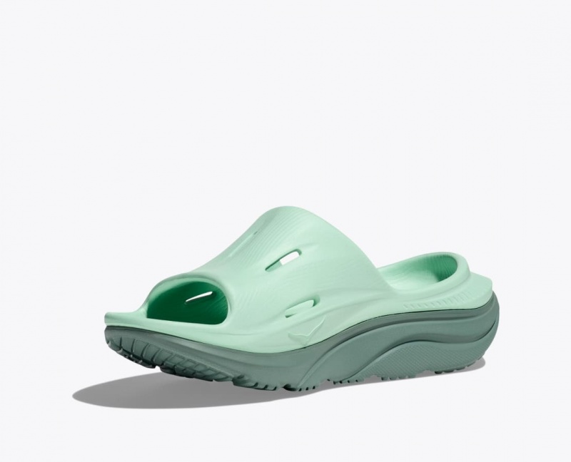 Mint HOKA Ora Recovery 3 Women's Slide | 592470JPZ