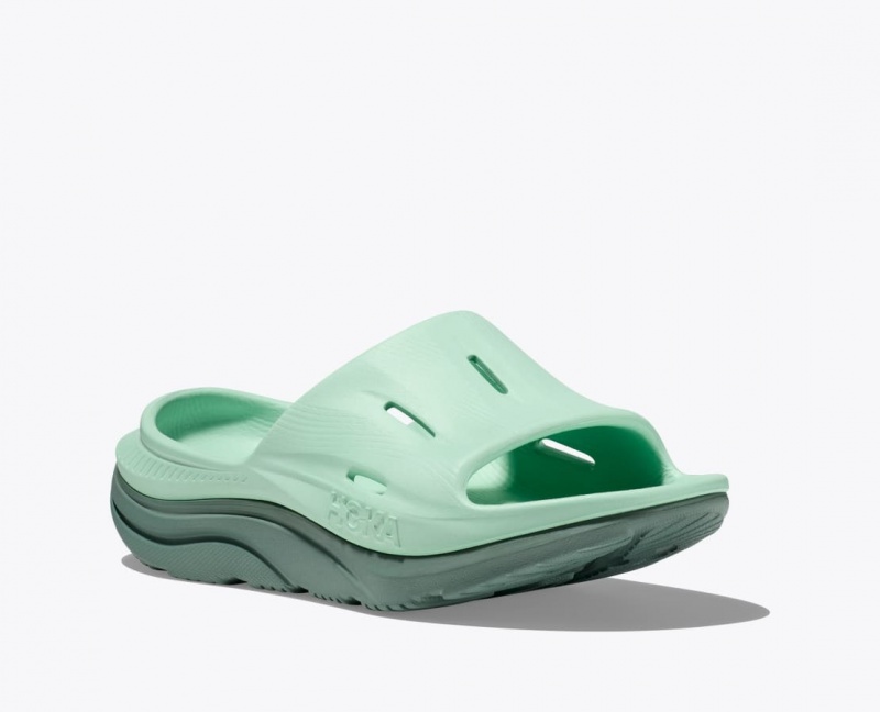 Mint HOKA Ora Recovery 3 Women's Slide | 592470JPZ