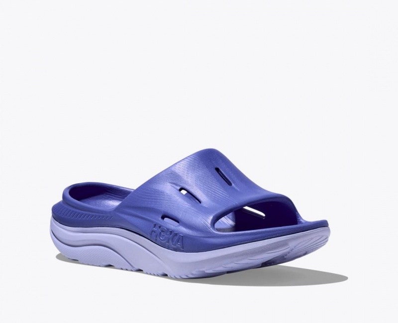 Navy HOKA Ora Recovery 3 Women's Slide | 982430GFE