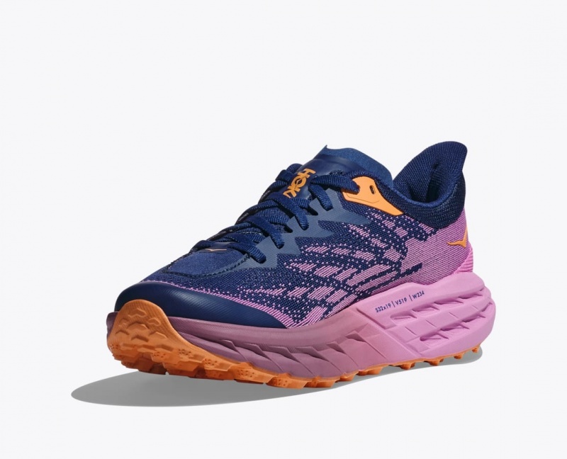 Navy / Pink HOKA Speedgoat 5 Women's Trail Running Shoes | 278156BYE