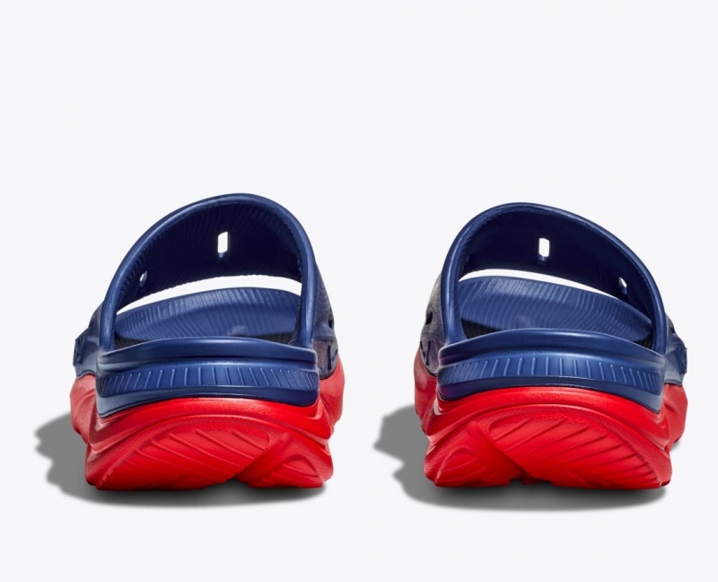 Navy / Red HOKA Ora Recovery 3 Women's Slide | 187536NCK