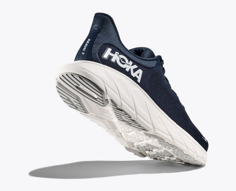 Navy / White HOKA Arahi 7 Men's Running Shoes | 725193OZJ