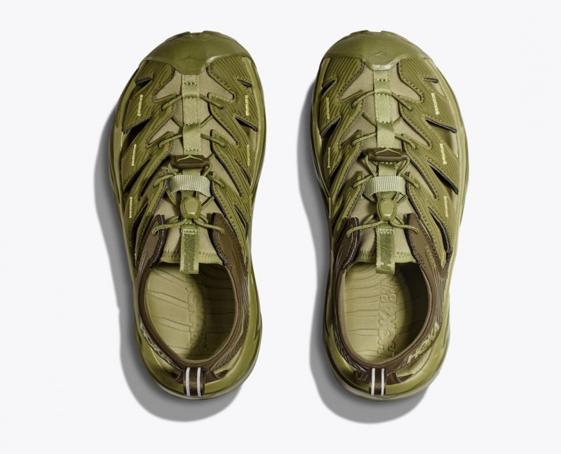 Olive Green HOKA Hopara Men's Sandals | 635208MCO