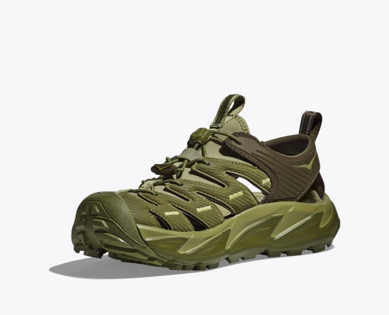 Olive Green HOKA Hopara Men's Sandals | 635208MCO