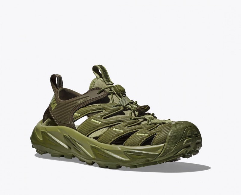 Olive Green HOKA Hopara Men's Sandals | 635208MCO