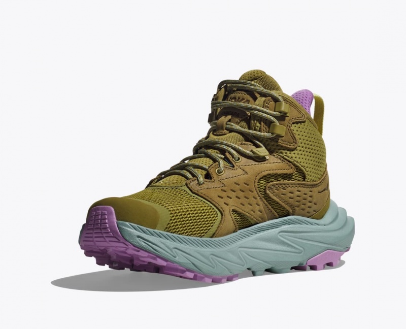 Olive HOKA Anacapa 2 Mid GTX Women's Hiking Boots | 419823ZTM