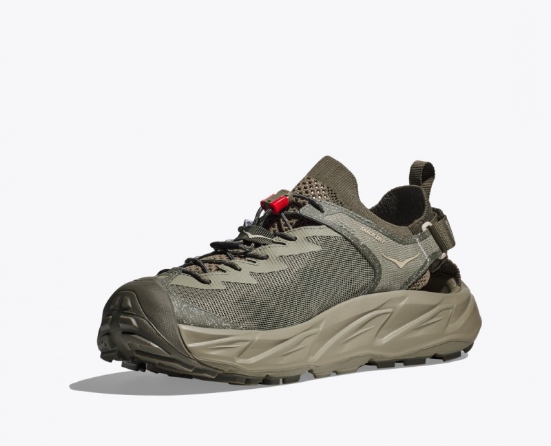 Olive / Khaki HOKA Hopara 2 Men's Sandals | 034981AMX