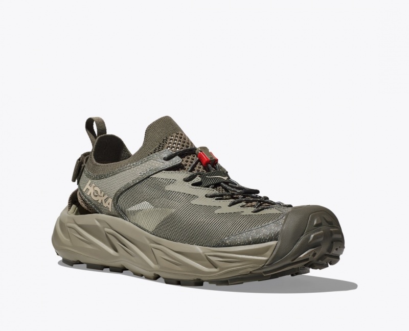 Olive / Khaki HOKA Hopara 2 Men's Sandals | 034981AMX