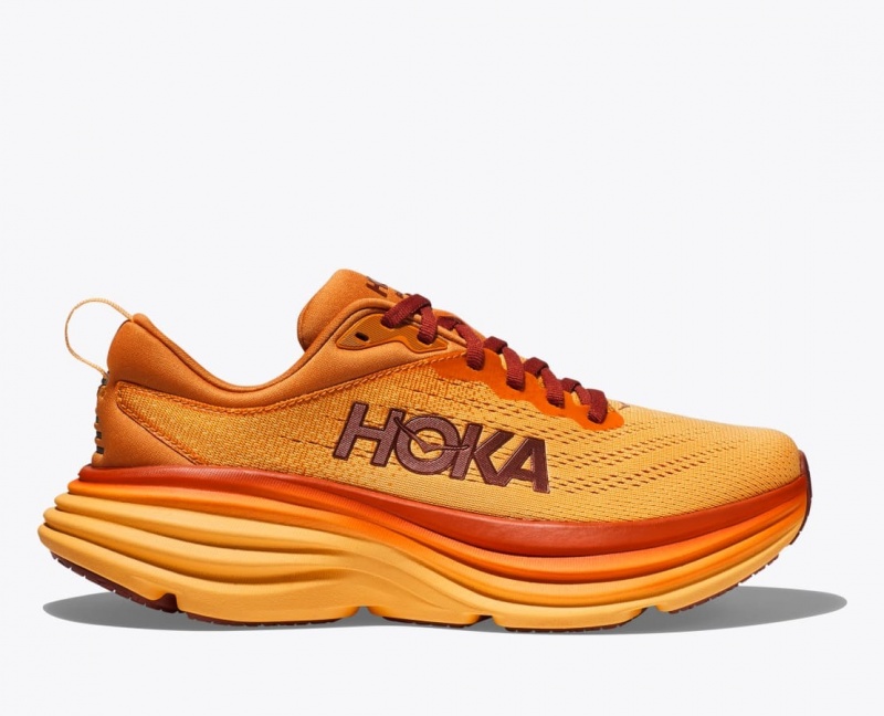 Orange HOKA Bondi 8 Men\'s Running Shoes | 150293CAW