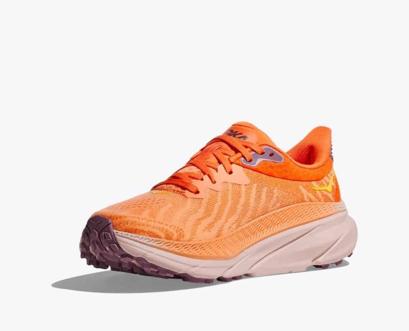 Orange HOKA Challenger 7 Women's Trail Running Shoes | 097365PMH