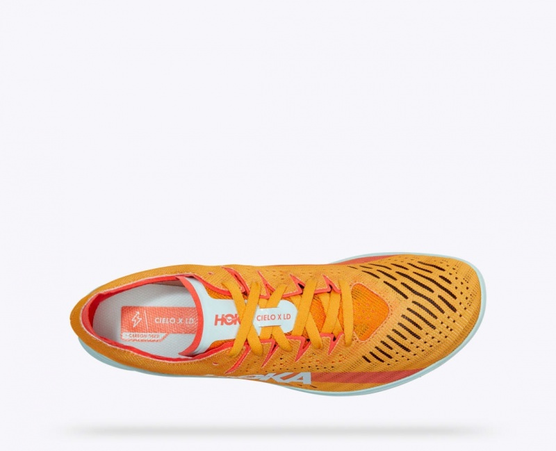 Orange HOKA Cielo X LD Men's Track Spikes | 485390DIR