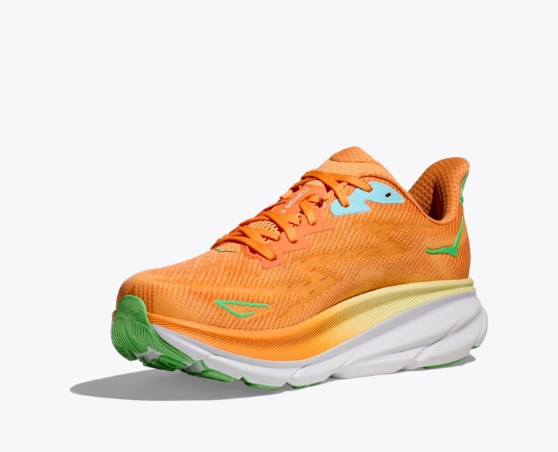 Orange HOKA Clifton 9 Men's Running Shoes | 479258DWI