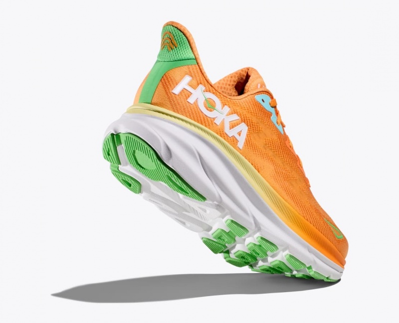 Orange HOKA Clifton 9 Men's Running Shoes | 479258DWI